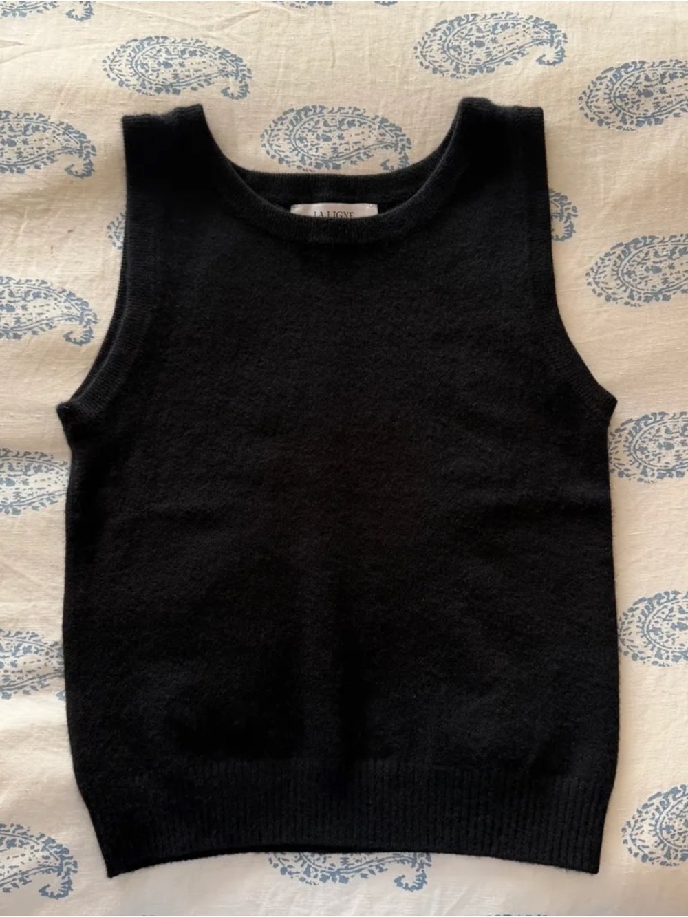 La Ligne Black Mateo Sweater Tank